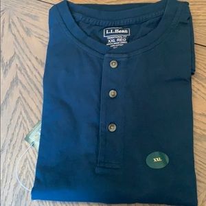 LLBean Long Sleeve Henley Tee Shirt